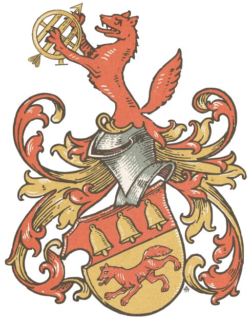 Armoiries Loubet del Bayle par Lukáš Podlipný dans le style du Wappenbuch des Westfälischen Adels