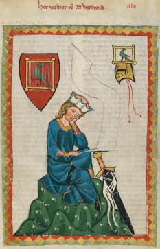 Portrait du seigneur Walther von der Vogelweide, Codex Manesse
