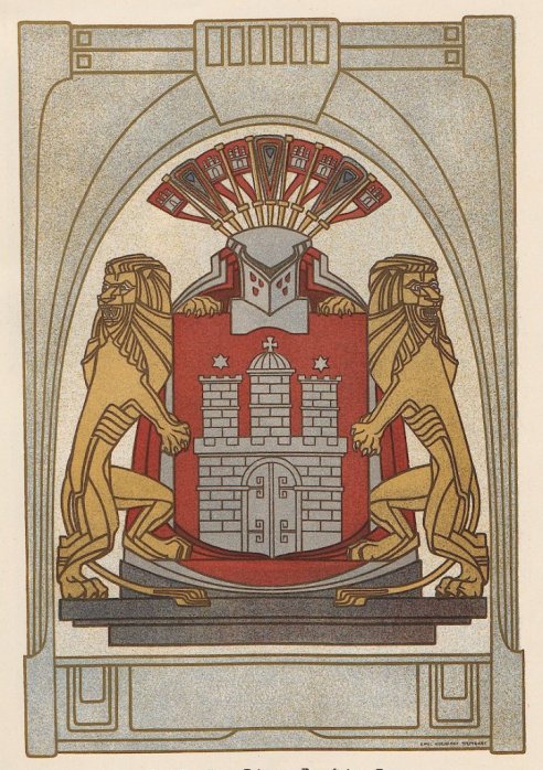 Armoiries Art Deco signées Peter Behrens