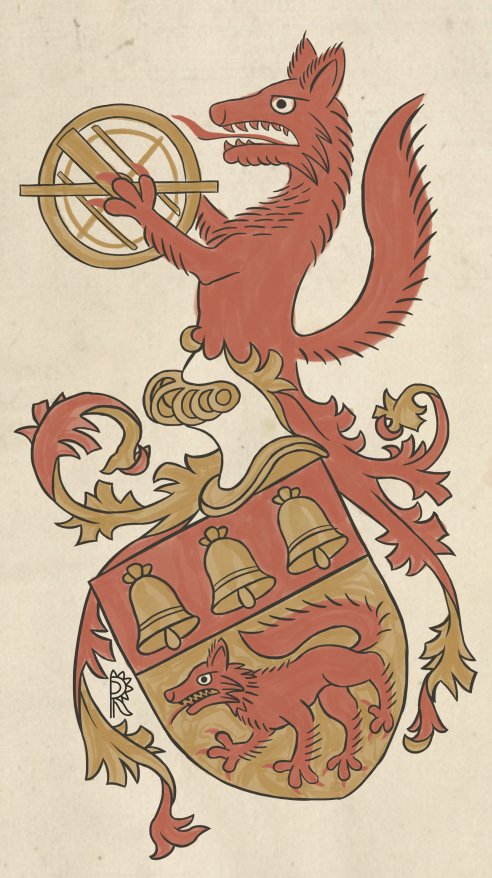 Esquisse d'armoiries Loubet del Bayle par Alexis dans le style Eichstätter
