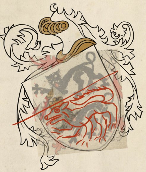Esquisse d'armoiries Loubet del Bayle par Alexis dans le style Eichstätter
