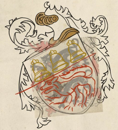 Esquisse d'armoiries Loubet del Bayle par Alexis dans le style Eichstätter