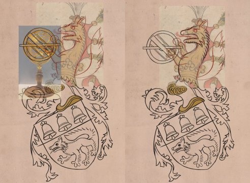Esquisse d'armoiries Loubet del Bayle par Alexis dans le style Eichstätter