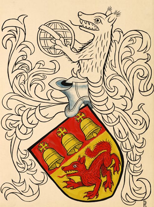 Esquisse d'armoiries Loubet del Bayle par Alexis dans le style Scheibler
