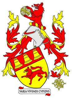 Esquisse d'armoiries Loubet del Bayle avec badge par Laurent Granier, héraldiste lyonnais
