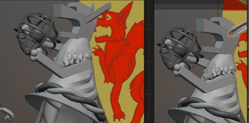 Esquisse, Armoiries 3D Loubet del Bayle par Firebet