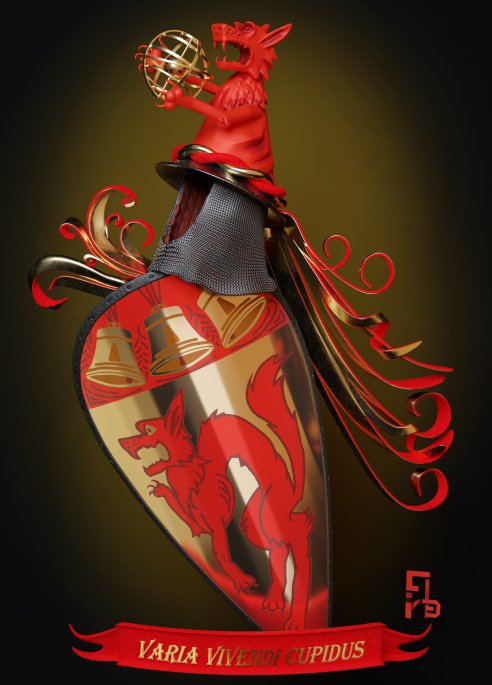 Armoiries Loubet del Bayle en 3D par Firebet