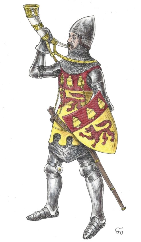 Chevalier Loubet del Bayle en mode Roland à Ronceveaux par Fritz Jahn dit Fritzorino