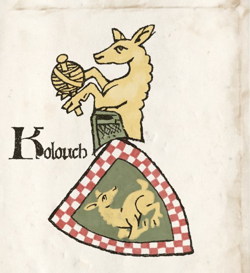 Armoiries Kolouch dans le style du Zurich Roll of Arms par Noé-Malcolm Renaud