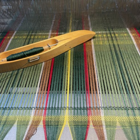 Tartan de chasse Loubet del Bayle, Tissage Laurence Caillet, Tartan & Cie