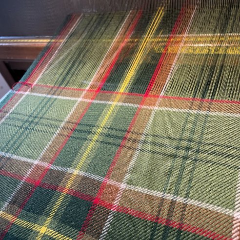 Tartan de chasse Loubet del Bayle, Tissage Laurence Caillet, Tartan & Cie