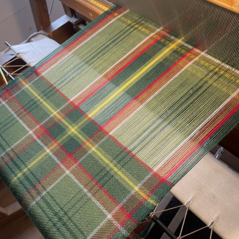 Tartan de chasse Loubet del Bayle, Tissage Laurence Caillet, Tartan & Cie