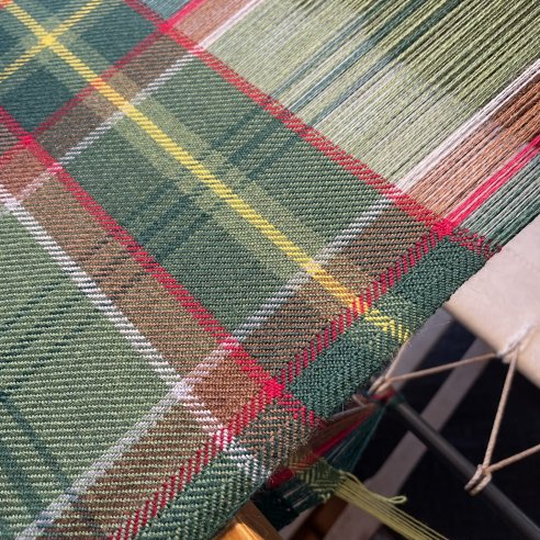 Tartan de chasse Loubet del Bayle, Tissage Laurence Caillet, Tartan & Cie