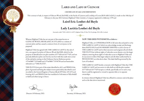 Lady Laetitia & Laird Eric Loubet del Bayle