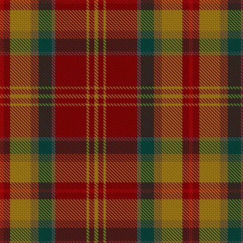 Tartan Loubet del Bayle, 'Loup rouge & cloches d’or'